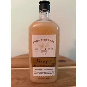 Bath and Body Works Aromatherapy 10 oz Peaceful Tea Tree Peppermint Body Wash